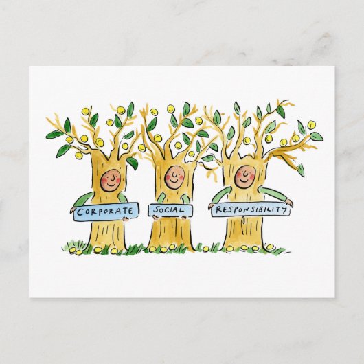 Maatschappelijk verantwoord ondernemen briefkaart (Voorkant)