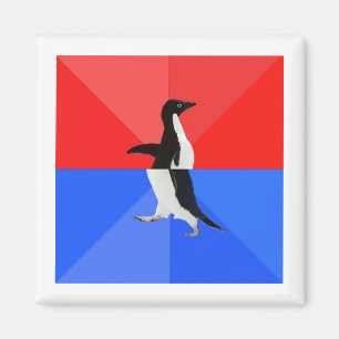 Maatschappelijk verward pinguïn-advies Dierenthem Magneet