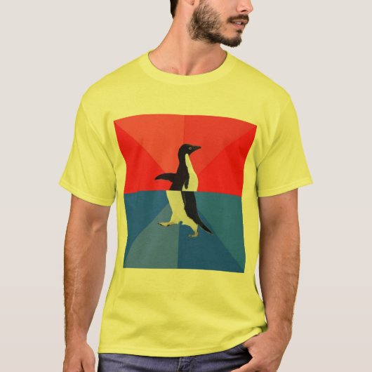 Maatschappelijk verward pinguïn-advies Dierenthema T-shirt (Voorkant)