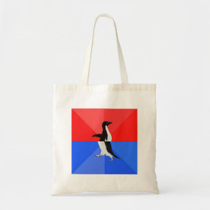 Maatschappelijk verward pinguïn-advies Dierenthema Tote Bag