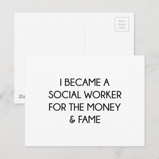 maatschappelijk werker briefkaart (Voorkant / Achterkant)