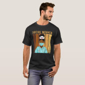 maatschappelijk werker geprezen Afro Black Hist T-shirt (Voorkant volledig)