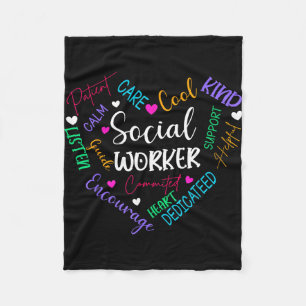 Maatschappelijk werker hart grappig sociaal werk v fleece deken