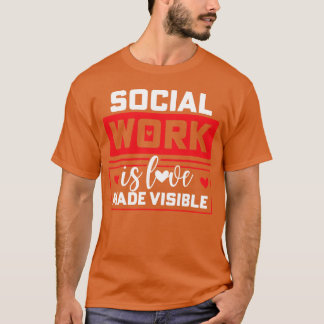 Maatschappelijk werker houdt van jongen t-shirt