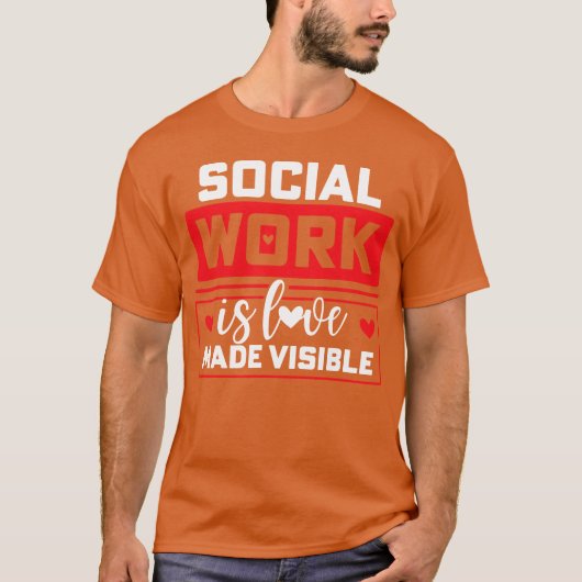 Maatschappelijk werker houdt van jongen t-shirt (Voorkant)