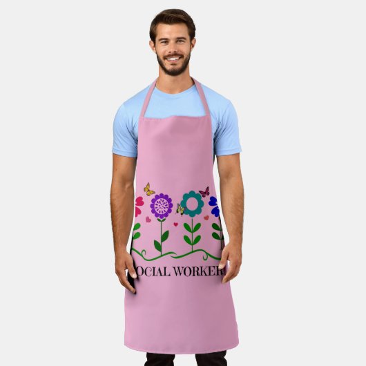 Maatschappelijk werker, Lente Bloemen, Schort (Gedragen)