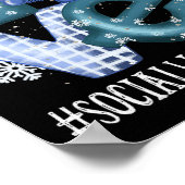 Maatschappelijk werker Love Snowman Funny Winter S Poster (Hoek)