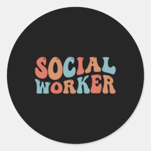 Maatschappelijk werker Maand Sociaal werkers Ronde Sticker