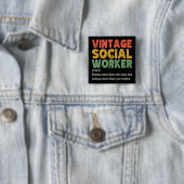 maatschappelijk werker Medewerker Grappige maatsc Vierkante Button 5,1 Cm (In situ)