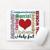 maatschappelijk werker muismat (Met muis)