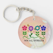 Maatschappelijk werker, Pastel lenteontwerp, Sleutelhanger (Voorkant)