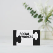 Maatschappelijk werker Puzzel Stuk Visitekaartje (Staand voorkant)