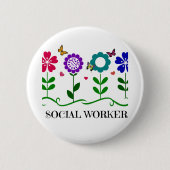 maatschappelijk werker ronde button 5,7 cm (Voorkant)