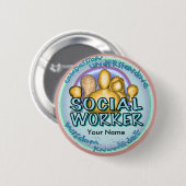 maatschappelijk werker ronde button 5,7 cm (Voorkant /achterkant)