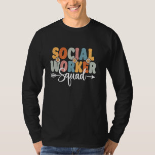 Maatschappelijk werker Squad Grappig Terug naar Sc T-shirt
