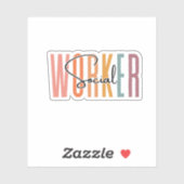 maatschappelijk werker sticker (Vel)