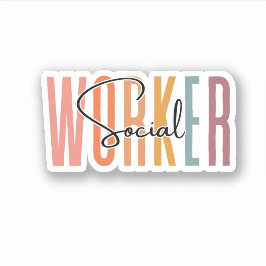 maatschappelijk werker sticker (Voorkant)