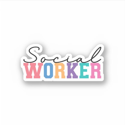 Maatschappelijk Werker Sticker (Voorkant)