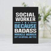 Maatschappelijk Werker Stout Kerstfeest Kaart (Staand voorkant)