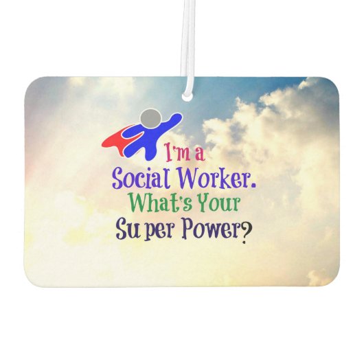 Maatschappelijk Werker Superheld Luchtverfrisser (Achterkant)