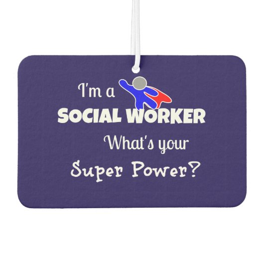 Maatschappelijk Werker Superheld Luchtverfrisser (Voorkant)