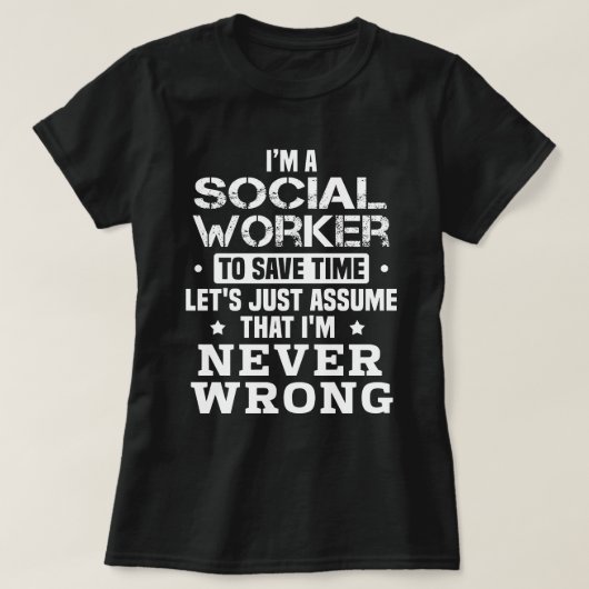 maatschappelijk werker t-shirt (Design voorkant)