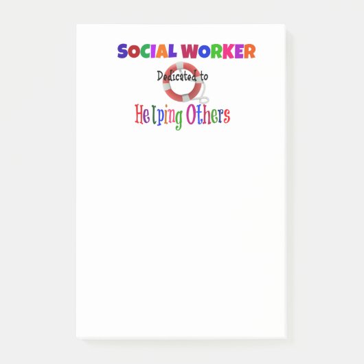 Maatschappelijk Werker Toegewijd aan Hulp aan Ande Post-it® Notes (Voorkant)