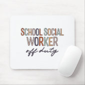 Maatschappelijk werker van dienst laatste schoolda muismat (Met muis)