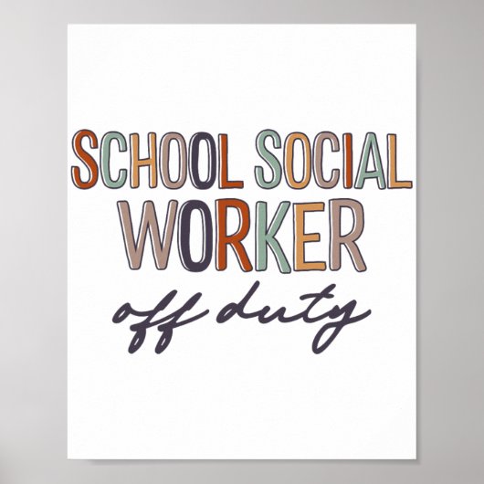 Maatschappelijk werker van dienst laatste schoolda poster (Voorkant)