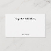 Maatschappelijk werker voor de bewerkbare familie visitekaartje (Achterkant)