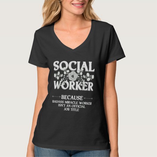 Maatschappelijk Werker Voor Vrouwen Gecertificeerd T-shirt (Voorkant)
