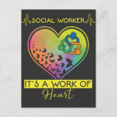 Maatschappelijk werker - Waardevolle vlinderhart Briefkaart (Voorkant)