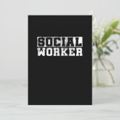 maatschappelijk werkneemster Funny Job Title Scho Save The Date (Staand voorkant)