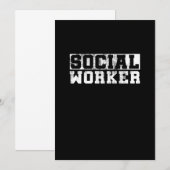 maatschappelijk werkneemster Funny Job Title Scho Save The Date (Voorkant / Achterkant)