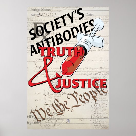 MAATSCHAPPELIJKE ANTILICHAMEN WAARHEID, GERECHTIGH POSTER (Voorkant)