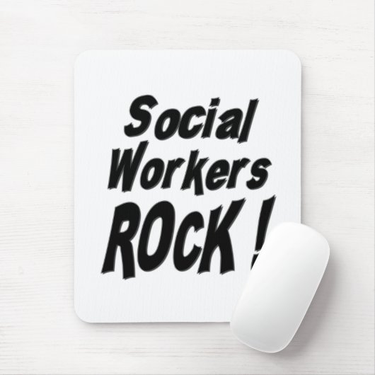 Maatschappelijke Arbeiders Rock! Mousepad Muismat (Met muis)