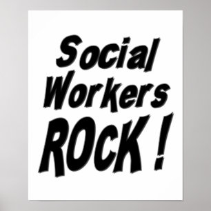 Maatschappelijke Arbeiders Rock! Poster afdrukken