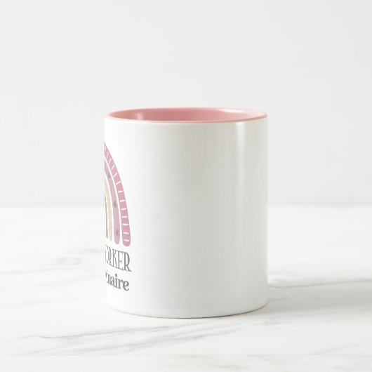 Maatschappelijke Arbeiderswaardering Boho Rainbow Tweekleurige Koffiemok (Center)