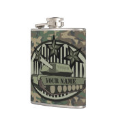 Maatschappelijke Camo Tanker Monogram Flask Heupfles (Links)