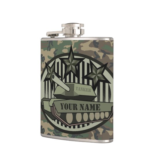 Maatschappelijke Camo Tanker Monogram Flask Heupfles (Links)