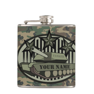Maatschappelijke Camo Tanker Monogram Flask Heupfles