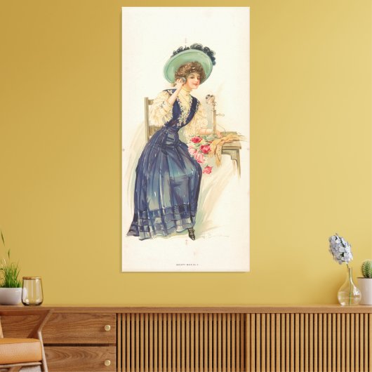Maatschappelijke dienstmeid, nr. 4 canvas afdruk (Insitu (Woonkamer))