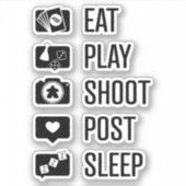 Maatschappelijke media Gamer Vinyl Sticker (Voorkant)