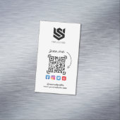 Maatschappelijke media profielen QR Code Moderne E Magnetisch Visitekaartje (Voorbeeld)