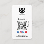 Maatschappelijke media profielen QR Code Moderne E Visitekaartje (Voorkant)