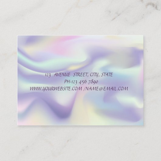 Maatschappelijke media van het moderne holografisc visitekaartje (Achterkant)