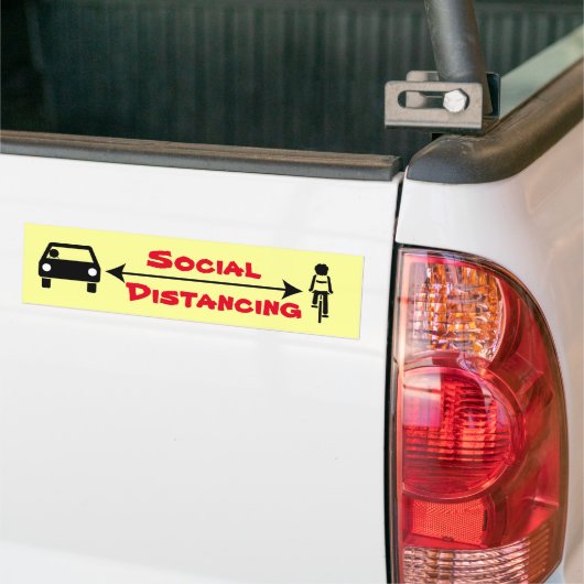 Maatschappelijke vervorming van fietslijst bumpersticker (Op Truck)