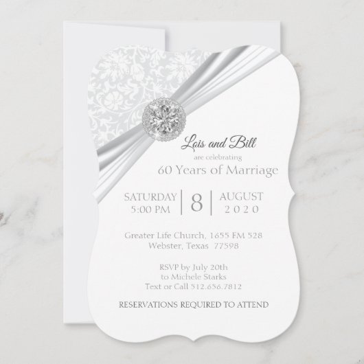 Maatwerk - 75/60 Diamanten Jubileum Ontwerp Kaart (Voorkant)