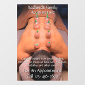 Maatwerk Acupunctuur Cupping Therapie Bedrijf Raamsticker (Vel)
