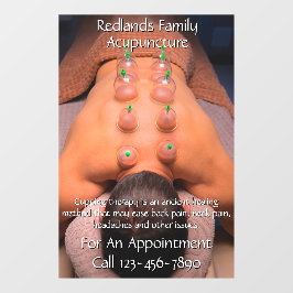 Maatwerk Acupunctuur Cupping Therapie Bedrijf Raamsticker